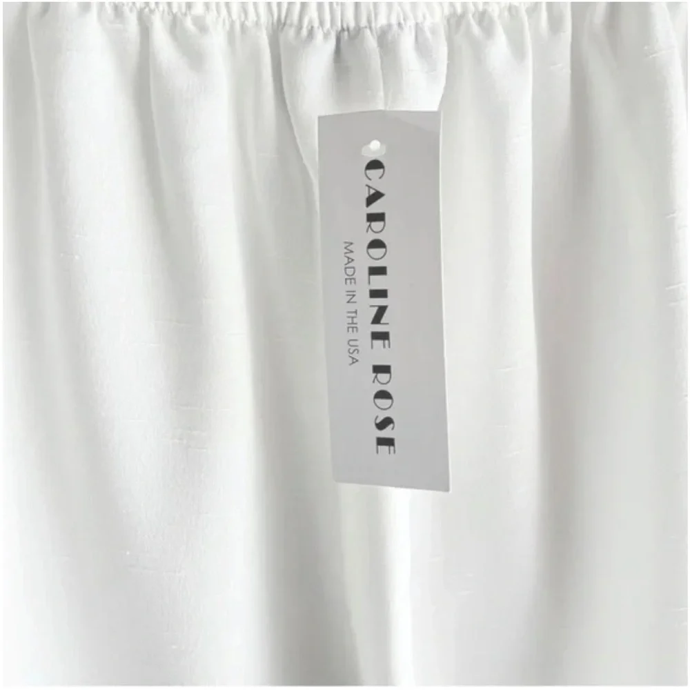 CAROLINE ROSE WOMAN PLUS SIZE WHITE ANKLE CROP ELASTIC PULL ON PANTS SZ 1X NWT - Picture 8 of 10